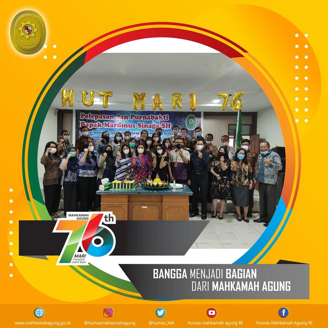 Acara Hari Ulang Tahun MA ke 76 di Pengadilan Negeri Balige